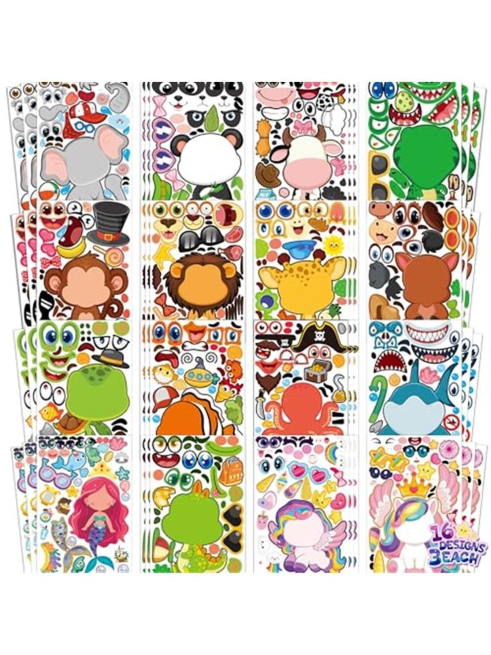 Stickers for Kids Toddler Party Favors Crafts - 48 Sheets